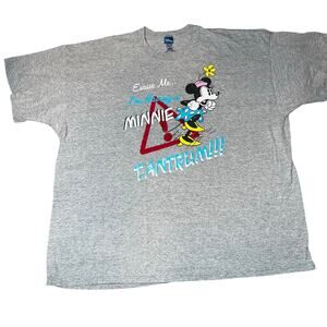 Vintage Disney Minnie Mouse Tantrum gray Short Sleeve T-Shirt 3XL front /back